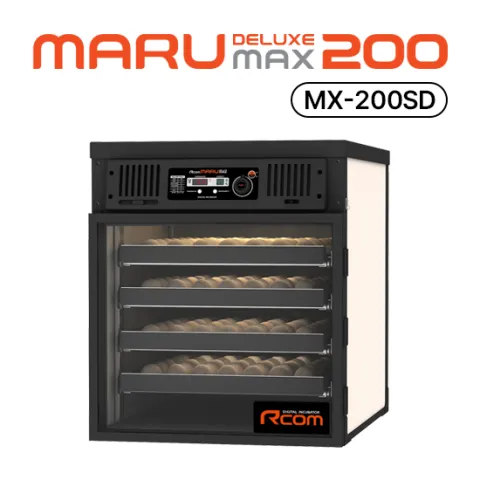 Rcom Maru MX200SD High-Capacity Digital Bird Egg Incubator and Hatching System with Universal Trays